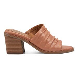 new EARTH Adara LEATHER Ruched Slip-On Dress Sandals